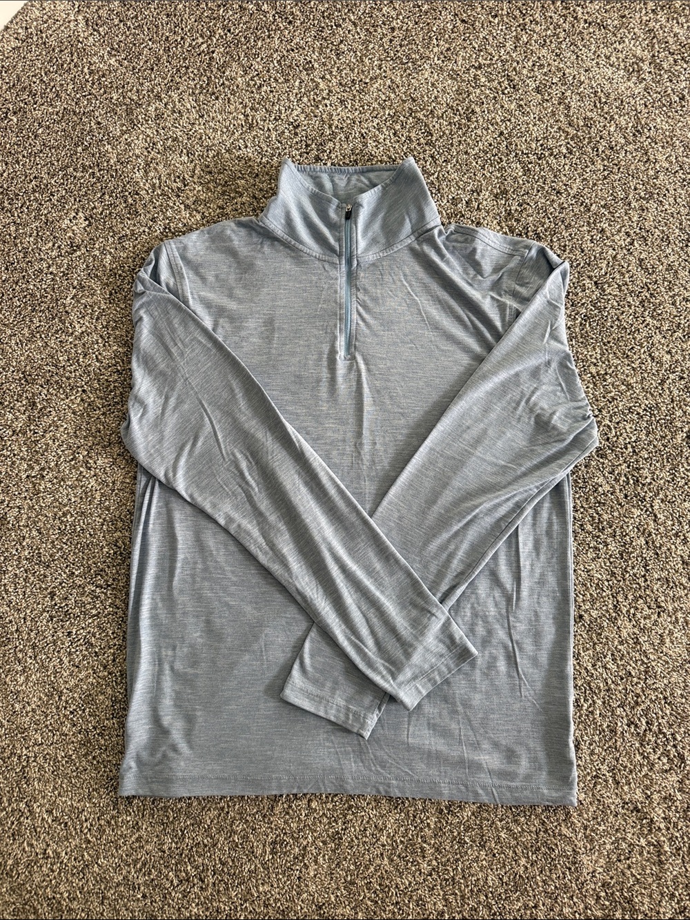 J. Crew Factory Men's Light Blue Performance Quarter-Zip